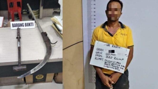 
					Polres Labuhanbatu Amankan Pria Pengancam Bermodal Arit dan Palu di Lahan Sengketa Sawit