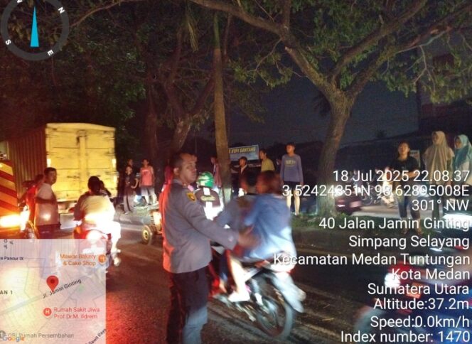
					Kapolsek Tuntungan Cek Lokasi Kebakaran yang Hanguskan Enam Bangunan