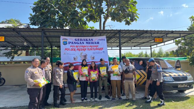 
					Polsek Medan Tuntungan Ringankan Beban Warga dengan Gerakan Pangan Murah
