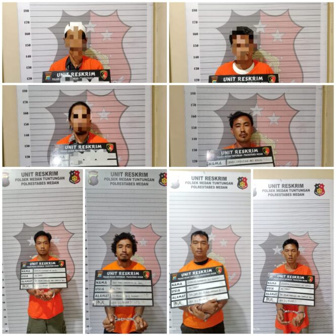 
					Gerak Cepat Polsek Medan Tuntungan: 8 Pelaku Pencurian dan Penadah Dibekuk