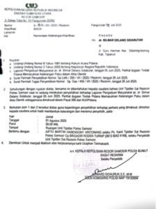 Bilmar Sidabutar Resmi Diperiksa Sebagai Pelapor di Polres Samosir