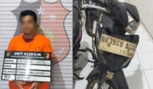 Polsek Medan Tuntungan Tangkap Pencuri Sepeda Motor di Pangkalan Angkot