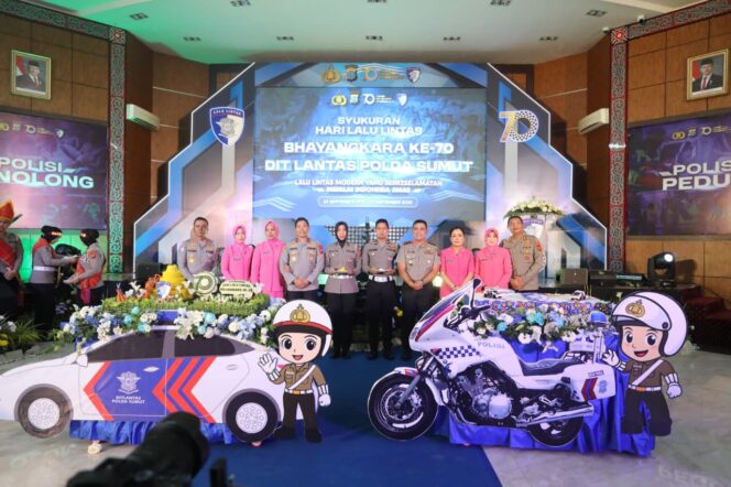 
					HUT ke-70 Lalu Lintas Bhayangkara, Kapolda Sumut Dorong Polantas Jadi Teladan Keselamatan