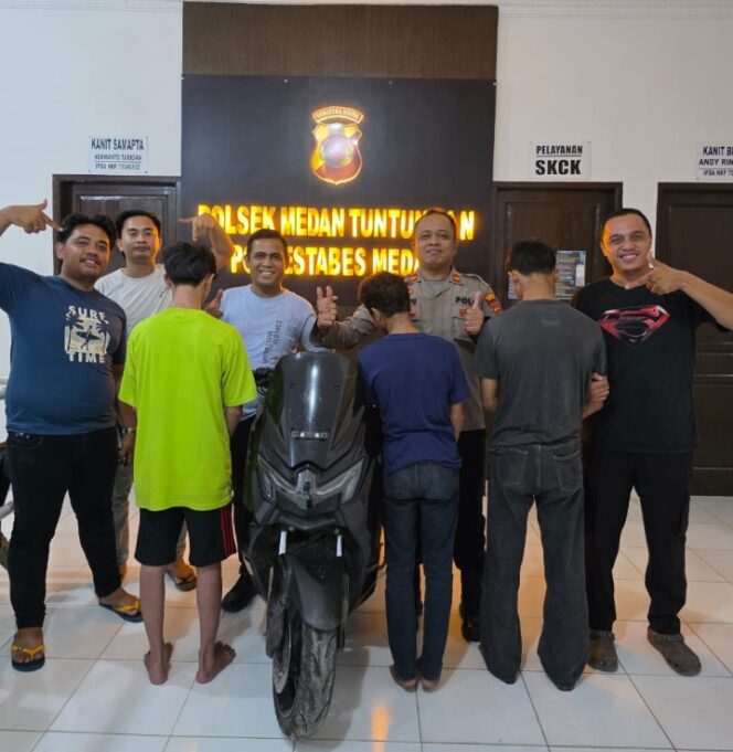 
					Tim Opsnal Polsek Medan Tuntungan Bekuk 3 Pelajar Pelaku Curas