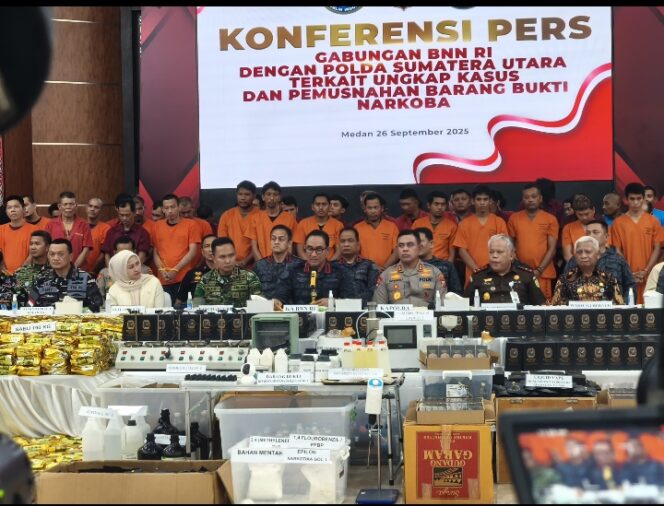 
					Sinergi BNN RI dan Polda Sumut Ungkap 1,7 Ton Narkotika, Tegaskan Perang Melawan Narkoba