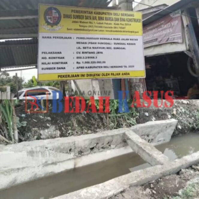 
					Proyek “Ugal – ugalan” Akhir Tahun Dinas SDA BMBK Deli Serdang Minim Pengawasan