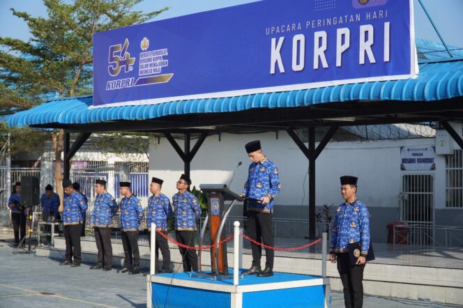 
					Rutan Kelas I Medan Laksanakan Upacara Peringatan HUT KORPRI ke-54