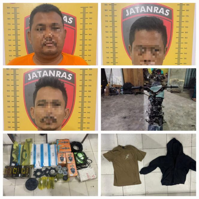 
					Kurang dari 1×24 Jam, 2 Pelaku dan 1 Penadah Diciduk Sat Reskrim Polres Sergai, 1 Pelaku Lainnya DPO