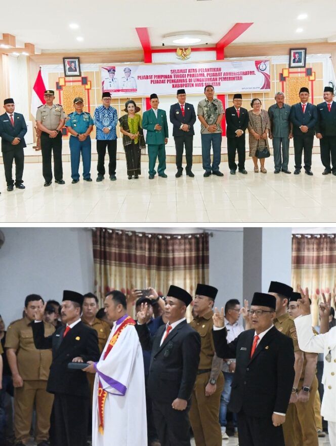 
					Bupati Nias Selatan Lantik 7 Pejabat Eselon II, Waozaro Hulu Pimpin BKPSDM dan Kasiaro Ndruru Jabat Kadis PUTR
