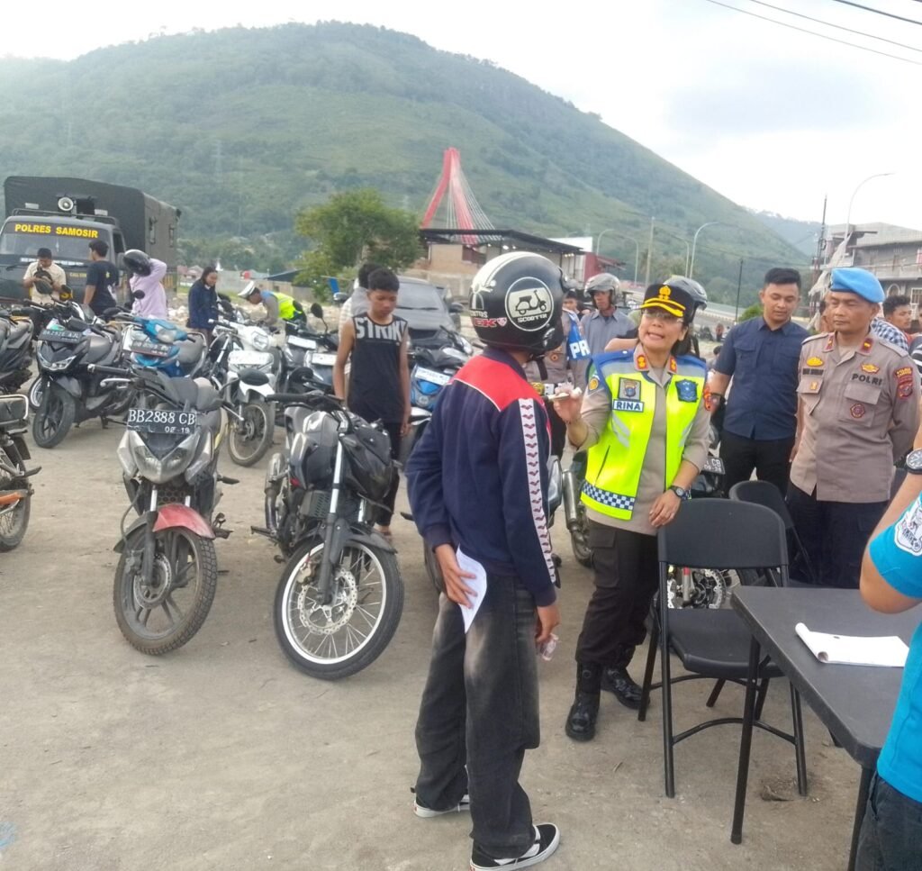 Polisi Tertibkan Kendaraan Bising di Pangururan, Warga Minta Pengawasan Lebih Intensif
