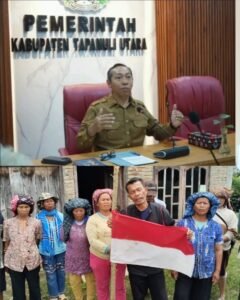 Warga Kibarkan Bendera Merah Putih Setengah Tiang Bentuk Protes Negara Lalai Terhadap Hak Masyarakat di Tapanuli Utara