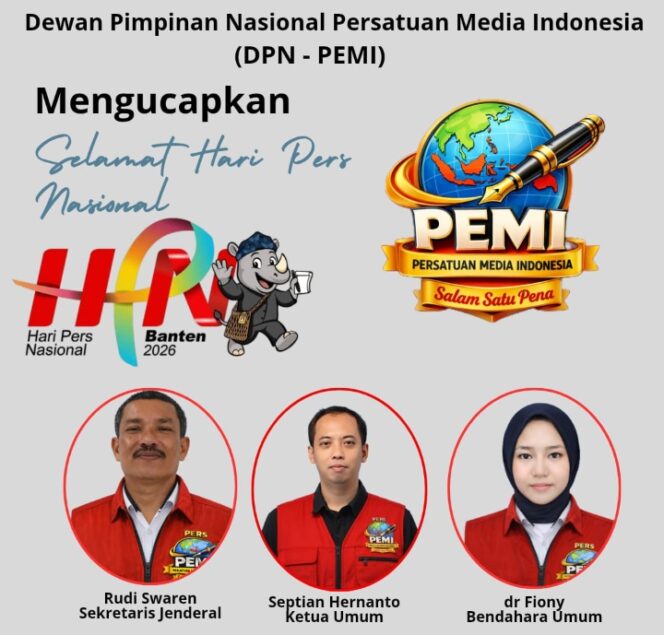 
					Sambut Hari Pers Nasional 2026, DPN PEMI Tegaskan Komitmen Pemberitaan Sesuai Kaidah Jurnalistik