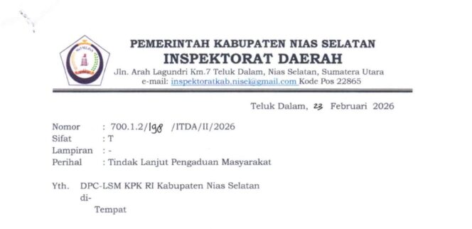 
					Dugaan Penyelewengan Dana Desa Hilikana Dilaporkan LSM KPK RI, Inspektorat Nisel Lakukan Verifikasi