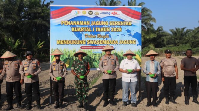 
					Dukung Ketahanan Pangan Nasional, Polresta Deli Serdang Ikuti Penanaman Jagung Serentak Kuartal I Tahun 2026