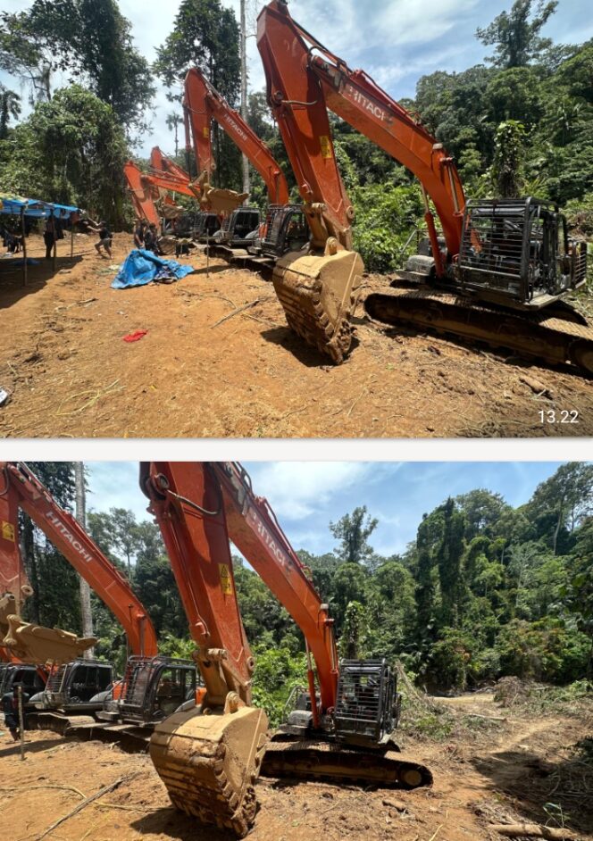 
					Tempuh Jalan Kaki 12 Jam, Polda Sumut Sita 14 Eskavator di Tambang Emas Ilegal Madina