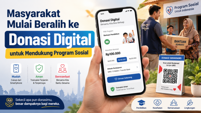 
					Masyarakat Mulai Beralih ke Donasi Digital untuk Mendukung Program Sosial