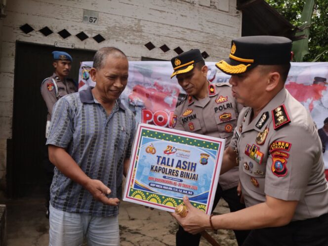 
					Polres Binjai Tebar Kepedulian Sosial Menyambut Hari Bhayangkara ke-80, Wujud Nyata Polri Humanis dan Hadir untuk Masyarakat