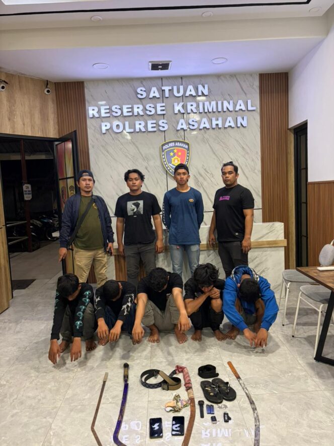 
					Respons Cepat Laporan 110, Timsus Geng Motor Polres Asahan Amankan Remaja Diduga Terlibat Tawuran Bersenjata