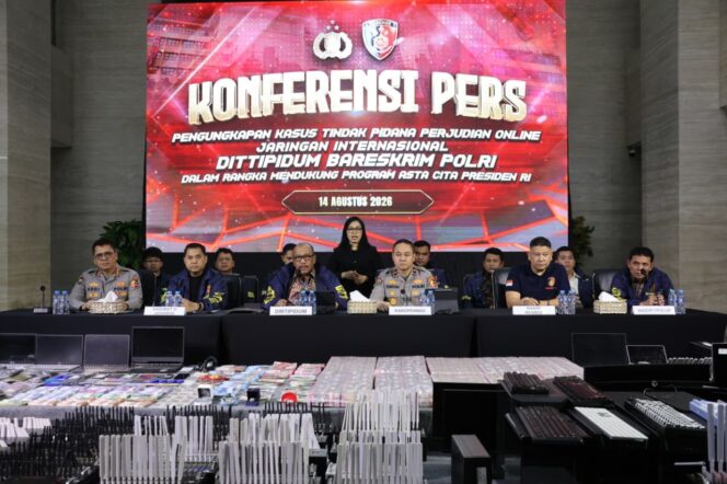 
					Bareskrim Polri Ungkap Jaringan Judi Online Internasional, Transaksi Capai Rp890 Miliar