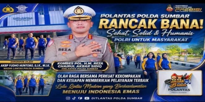 
					Kombes Pol. H.M. Reza Chairul Akbar Sidiq Perkuat Kebugaran Personel, Ditlantas Polda Sumbar Semakin Solid dan Humanis