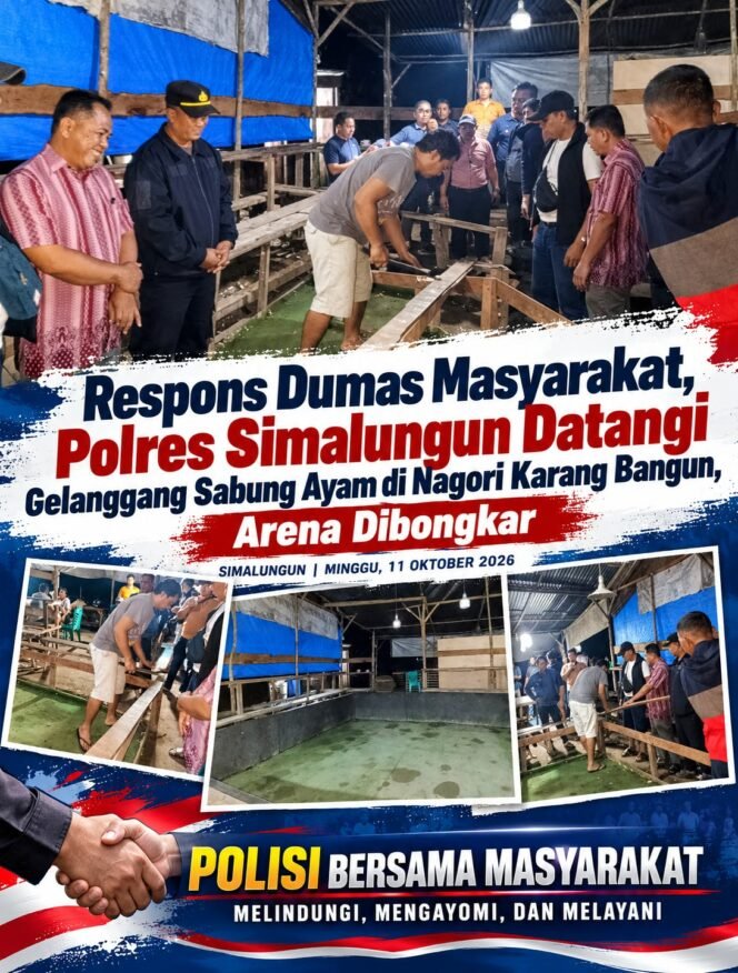 
					Polsek Gunung Malela tindak lanjuti dumas sabung ayam, pemilik bongkar arena