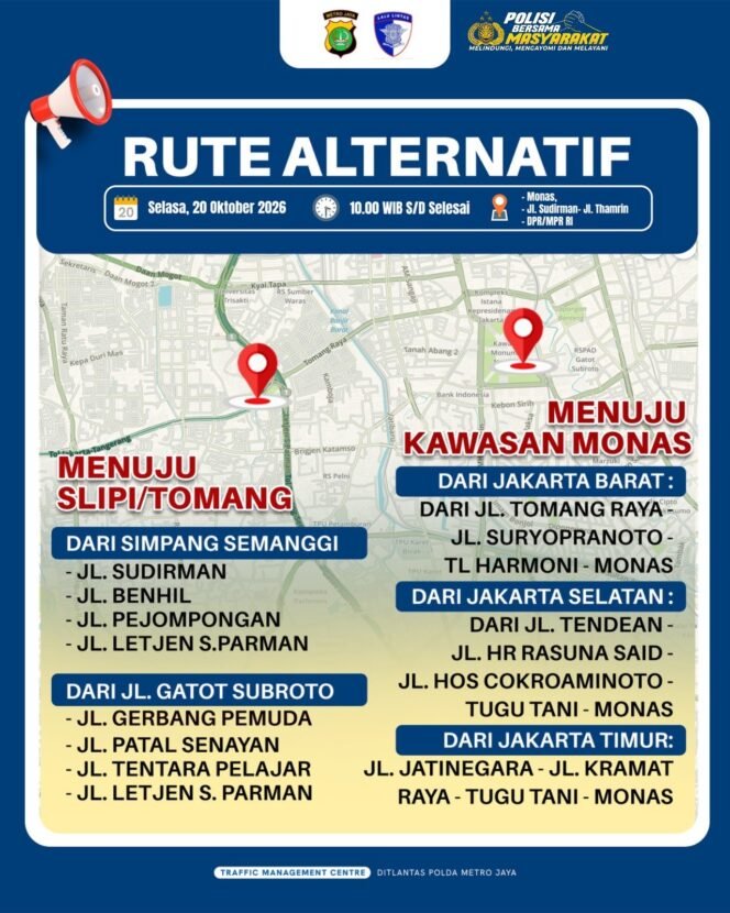 
					Polda Metro Jaya Siapkan Pengaturan Lalu Lintas, Bantu Kelancaran Aktivitas Warga