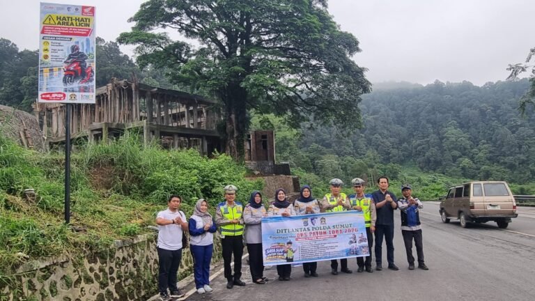 Polda Sumut Gencarkan Edukasi Keselamatan Berlalu Lintas di Tiga Lokasi dalam Operasi Patuh Toba 2026